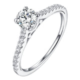 Solitaire Plus Engagement Ring S201891A and Matching Band Set S201891B