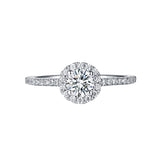 Round Halo Engagement Ring S201897A and Matchng Wedding Band Set S201897B