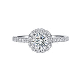 Round Halo Engagement Ring S201898A and Matching Wedding Band Set S201898B