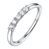 14KT White Gold 5 Diamond Band - S201977B