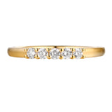 14KT Yellow Gold 5 Diamond Set Band - S201977B