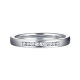 14KT White Gold 9 Diamond Channel Band - S201982B