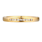14KT Yellow Gold 7 Diamond Channel Band - S201982B