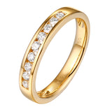 14KT Yellow Gold 9 Diamond Channel Band - S201983B
