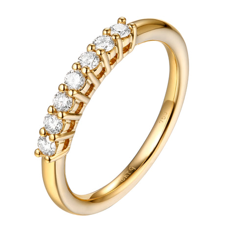 14KT Yellow Gold 7 Diamond Prong - S201989B