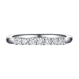 14KT White Gold 7 Diamond Prong Band - S201989B