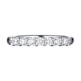 14KT White Gold 7 Diamond Prong Band - S201990B