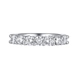 14KT White Gold 7 Diamond Prong Band - S201992B