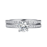 Solitaire Plus Engagement Ring S201995A and Wedding Band Set S201995B