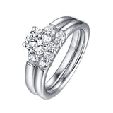 Solitaire Plus Engagement Ring S201997A and Wedding Band Set S201997B