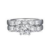 Solitaire Plus Engagement Ring S2012002A and Matching Wedding Band Set S2012002B