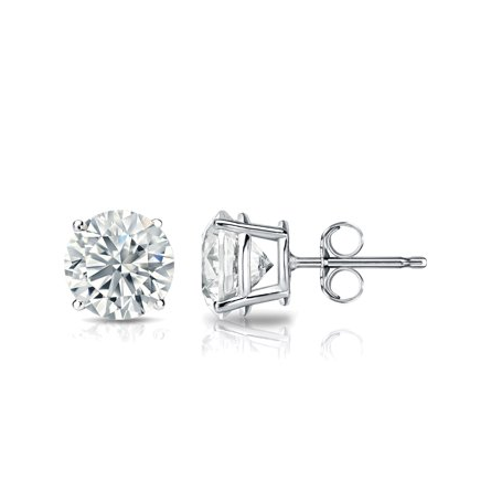 14KT White Gold Diamond Stud Earrings in 2.00 cts I S201976