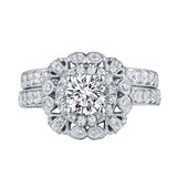 Round Diamond Engagement Ring S201602A and Band Set S201602B