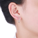 White Gold Diamond Hoop Earrings - S2012125