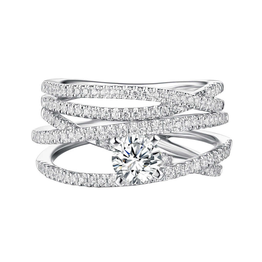 Classics Diamond Engagement Ring S201808A and Band Set S201808B