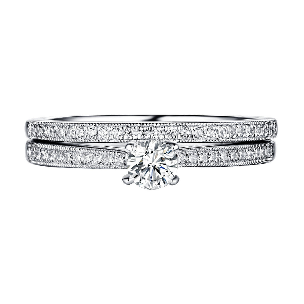 Beau Diamond Engagement Ring S201864A and Band Set S201864B