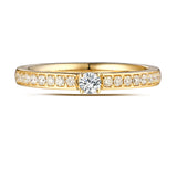 Yellow Gold Diamond Promise Solitaire Plus Ring - S2012166
