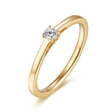 Yellow Gold Diamond Solitaire Promise Ring - S2012169