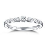 White Gold Diamond Solitaire Plus Promise Ring - S2012170