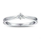 White Gold Diamond Solitaire Promise Ring - S2012176
