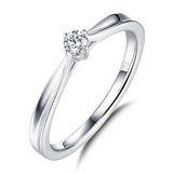 White Gold Diamond Solitaire Promise Ring - S2012176