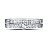 White Gold Diamond Engagement Ring S2012141A and Wedding Band S2012141B