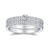 White Gold Diamond Engagement Ring S2012141A and Wedding Band S2012141B