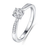 White Gold Diamond Cluster Ring - S2012149