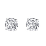 White Gold Solitaire Earring 14 KT in 0.20 Ct Tw | S201969