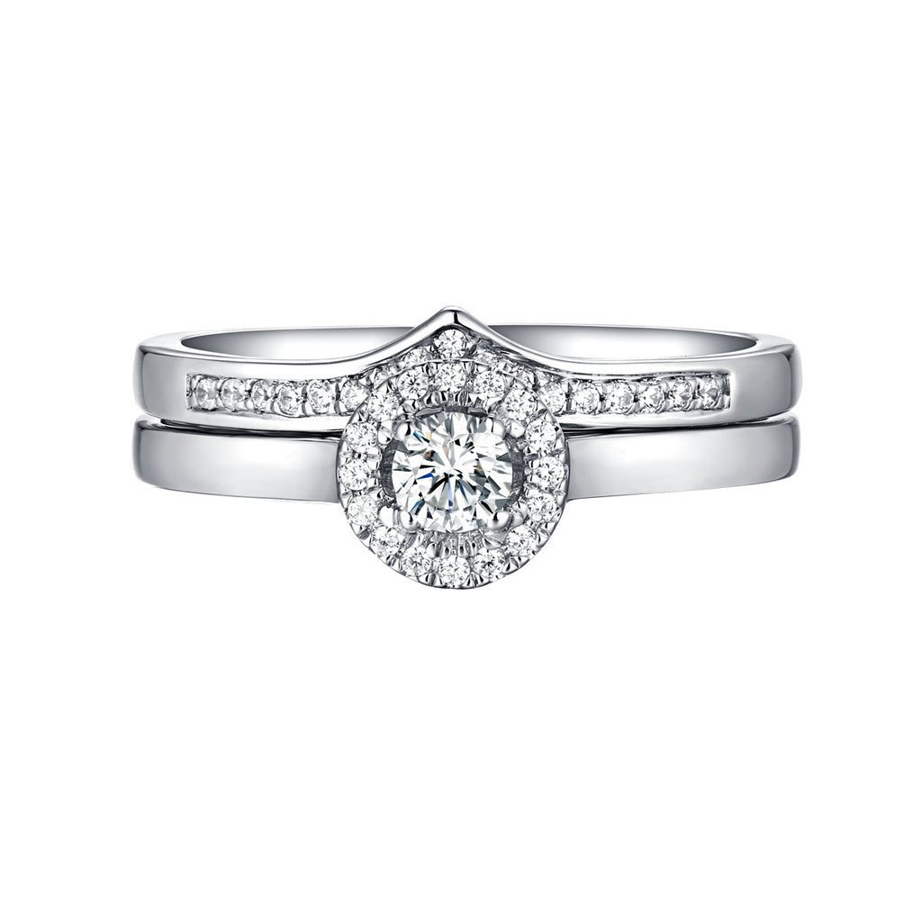 Beau Diamond Engagement Ring S201859A and Band Set S201859B