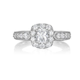 Cushion Cut Diamond Engagement Ring S20152A and Band Set S20152B