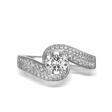 Modern Engagement Ring S201798A and Band Set S201798B