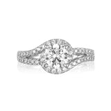 Modern Engagement Ring S201802A and Band Set S201802B