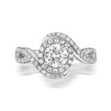 Modern Engagement Ring S201805A and Band Set S201805B