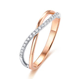 Rose Gold and White Gold Diamond Fashion Ring - S2012196