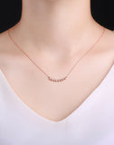 Rose Gold Bezel Set Diamond Necklace - S2012263
