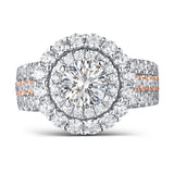 Mystere Halos Round Engagement Ring S2012674A and Band Set S2012674B