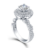 Halos Round Engagement Ring S2012679A and Band Set S2012679B