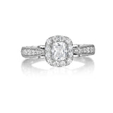 Cushion Cut Diamond Engagement Ring S20155A and Band Set S20155B