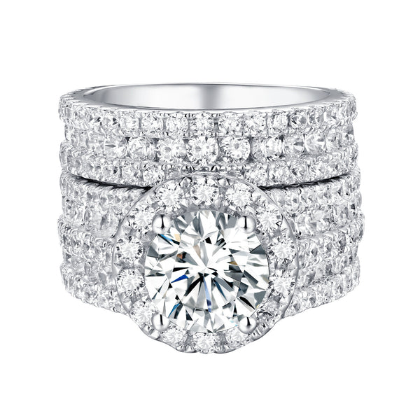 Bold Diamond Engagement Ring S201833A and Band Set S201833B