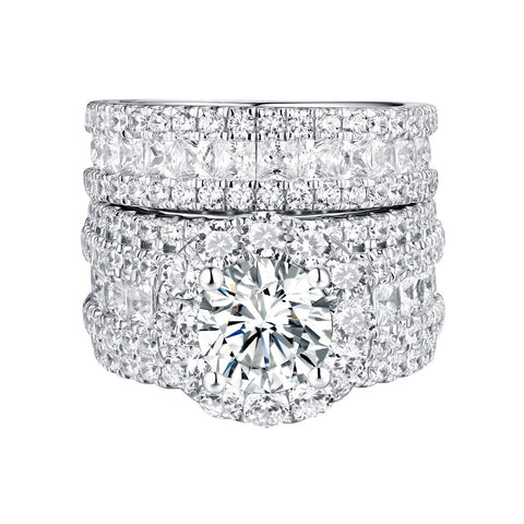 Bold Diamond Engagement Ring S201835A and Band Set S201835B