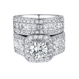 Bold Diamond Engagement Ring S201842A and Band Set S201842B