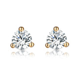 14KT Yellow Gold Solitaire Earring 14 KT in 0.15 Ct Tw | S201968