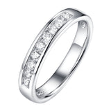 14KT White Gold 9 Diamond Channel Band - S201983B