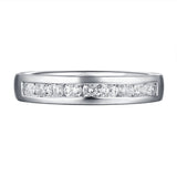 14KT White Gold 9 Diamond Channel Band - S201984B
