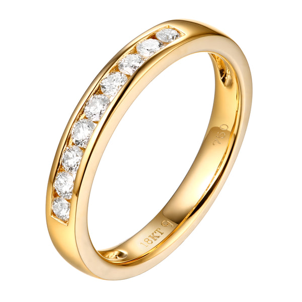 14KT Yellow Gold 9 Diamond Aniversary Band - S201984B