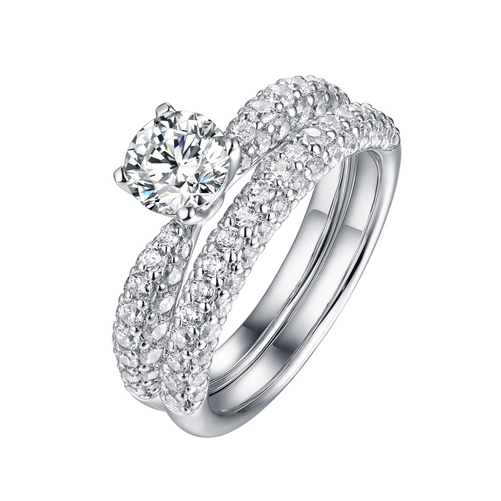 Gabriel & Co | Sunday - 14K White Gold Round 3 Stone Diamond Engagement Ring  – Kirkland Jewelry