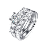 Solitaire Plus Engagement Ring S2012002A and Matching Wedding Band Set S2012002B